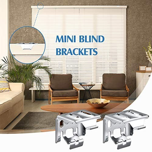 24 Mini Blind Brackets for Window Blinds - Metal Replacement Parts, Easy Install6