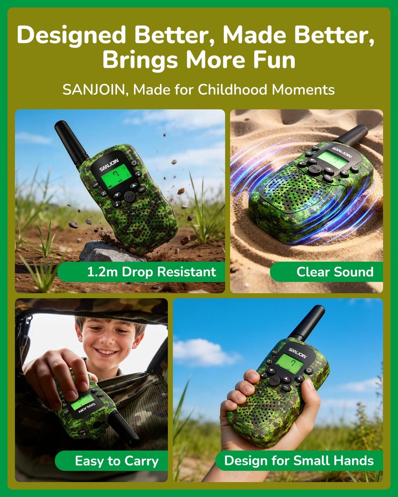 Kids Walkie Talkies   3 Miles Range Outdoor Toys for Ages 3 12, Perfect Birthday6