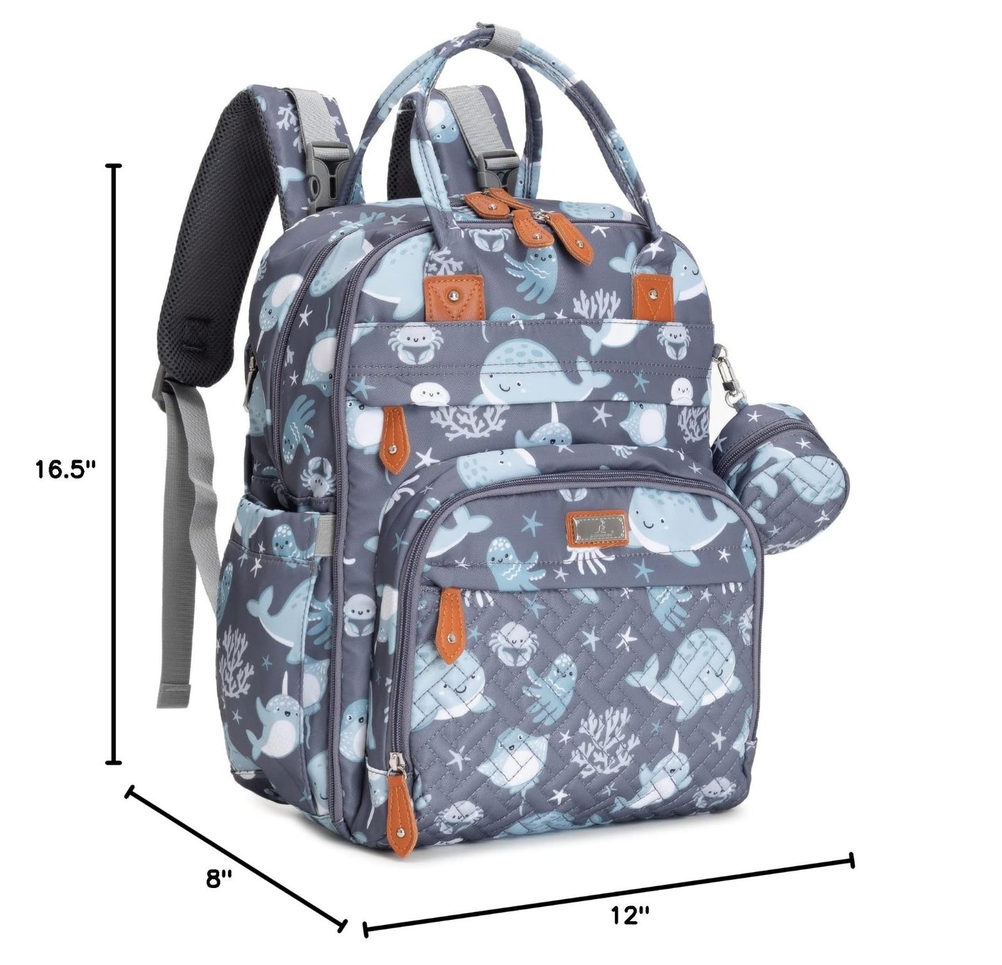 Multi Function Water Resistant Diaper Bag Backpack   Baby Travel Tote with Chang2