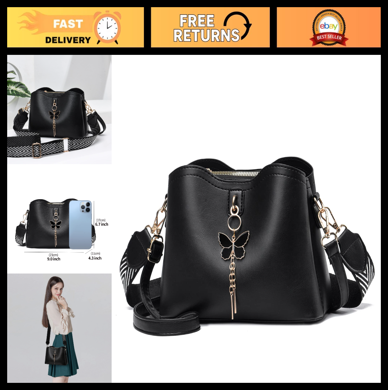 Stylish Lightweight Crossbody Bag for Women & Teens - Fashionable Handbag Purse0
