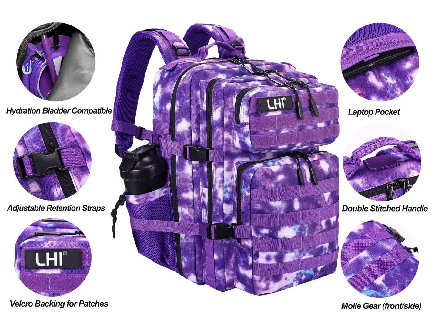 Tactical Military Backpack 45L Assault Pack Rucksack for Men & Women, Molle Syst4