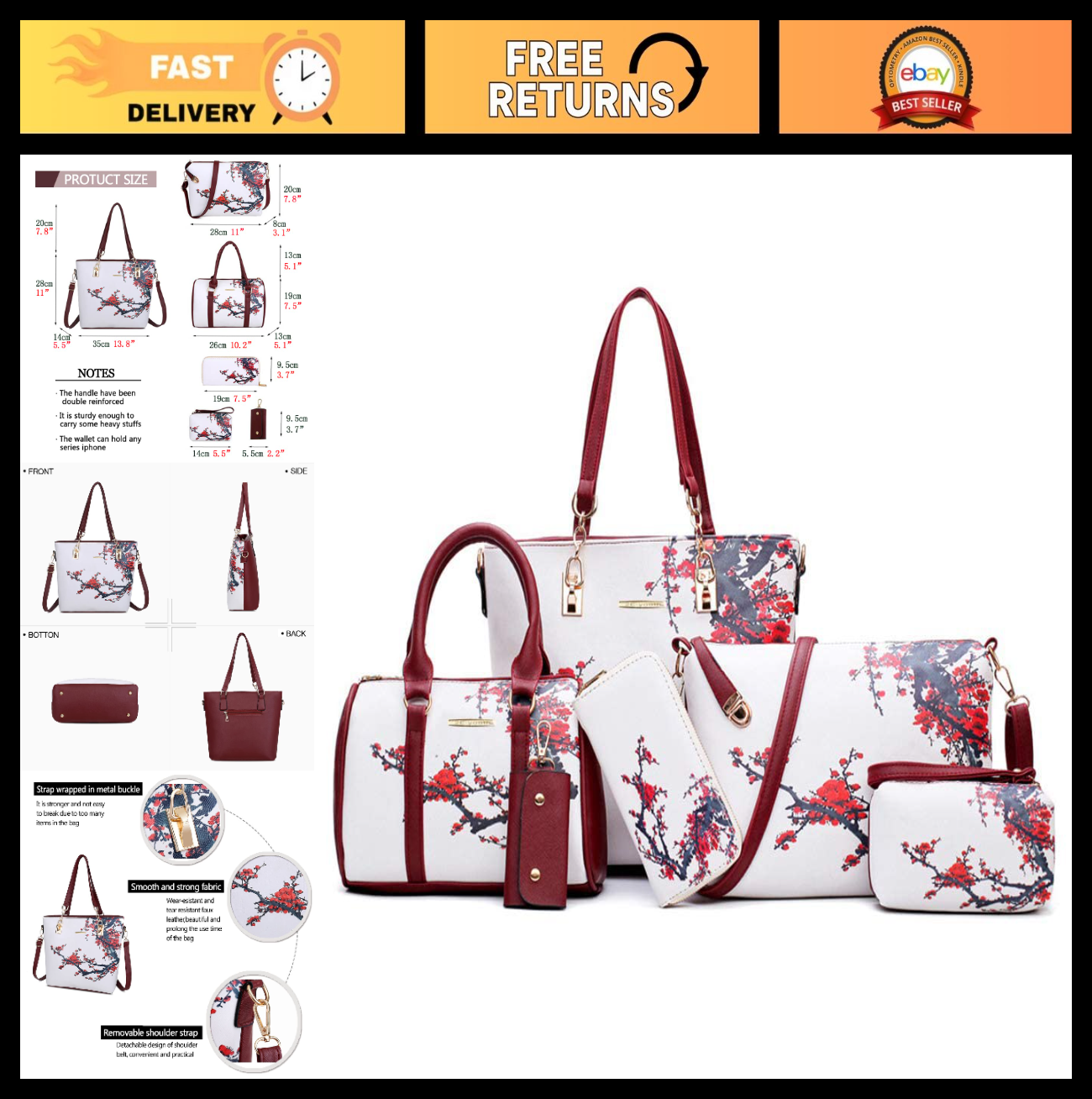 Stylish Designer Handbags for Women - Satchel Shoulder Tote Top Handle Purse0