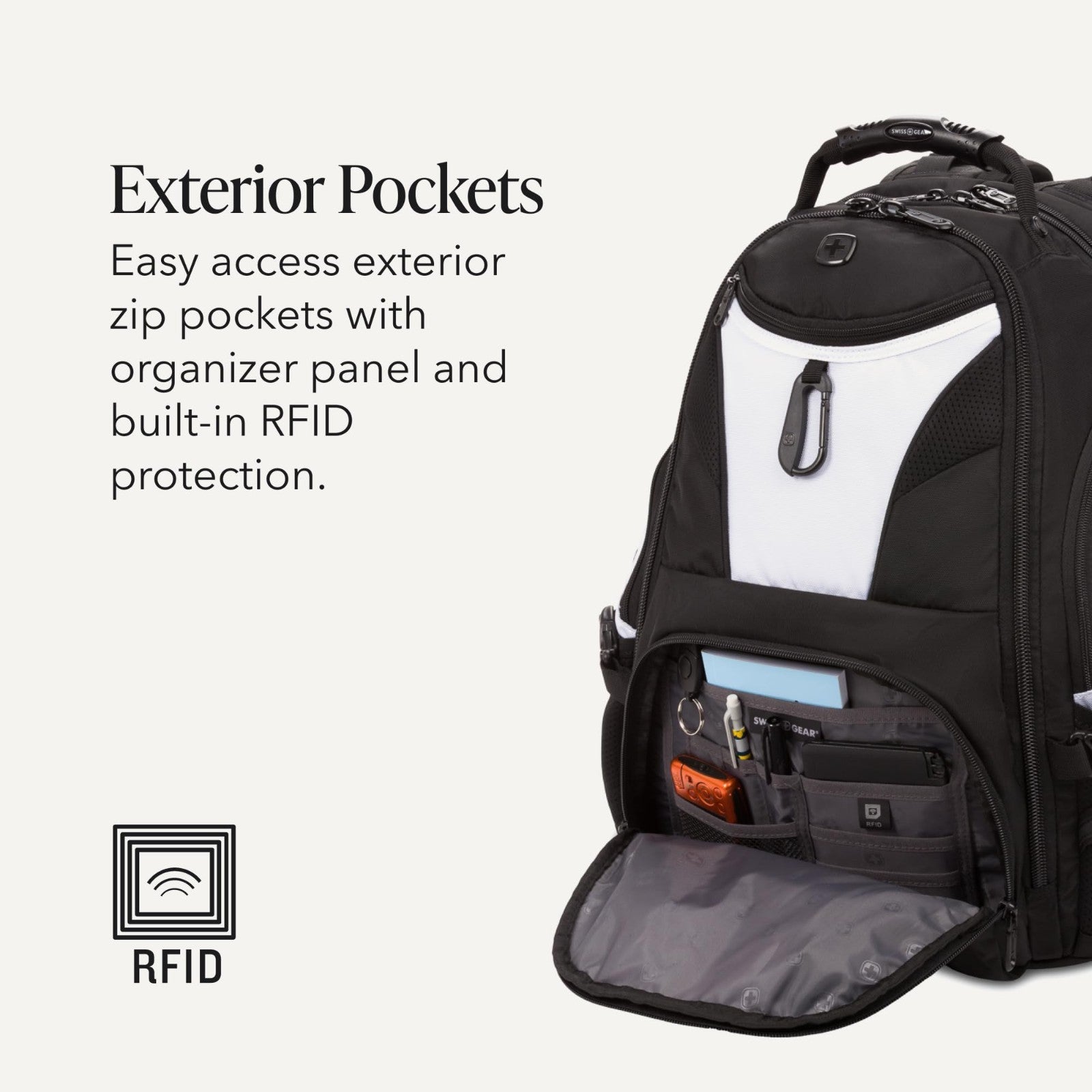 17 Inch Laptop Backpack, TSA Friendly Lay Flat Design, RFID Protection, Tablet P3