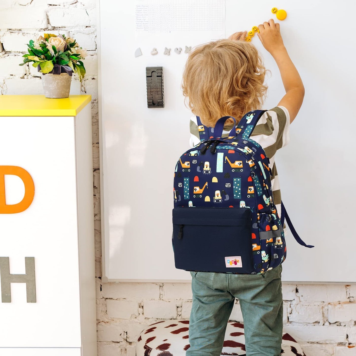 Kids Toddler Backpack with Chest Strap   Durable, Lightweight, Fun Design for Bo5