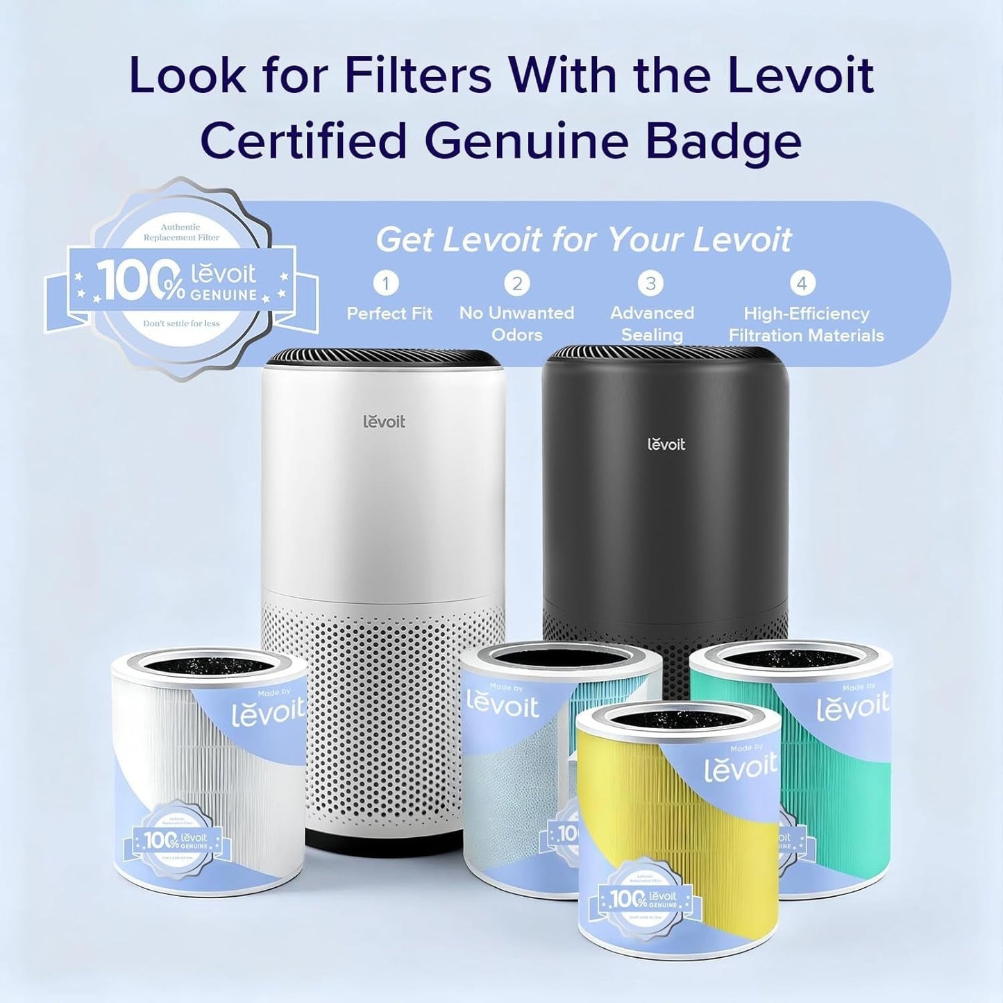 Smart Air Purifier for Large Rooms up to 1733 Sq Ft | HEPA Filter, Auto Mode, Ai4