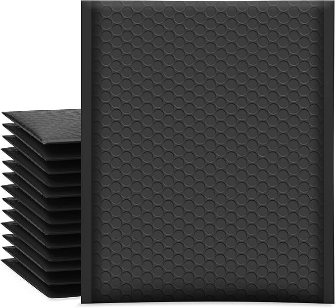 UCGOU 8.5x12 Black Bubble Mailers 25 Pk Padded Poly Envelopes Shipping Bags0