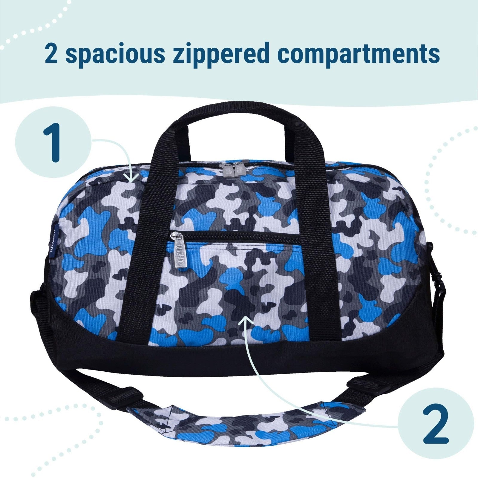 Kids Overnighter Duffel Bag - Lightweight Travel Bag for School & Sleepovers, Bl5