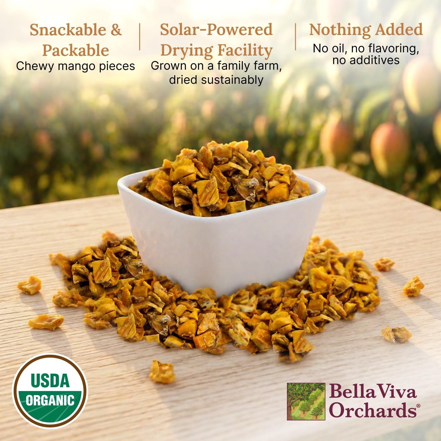 Organic Dried Mango Chunks 1.5 lb - No Sugar Added, Sulfite-Free, Healthy Snack3