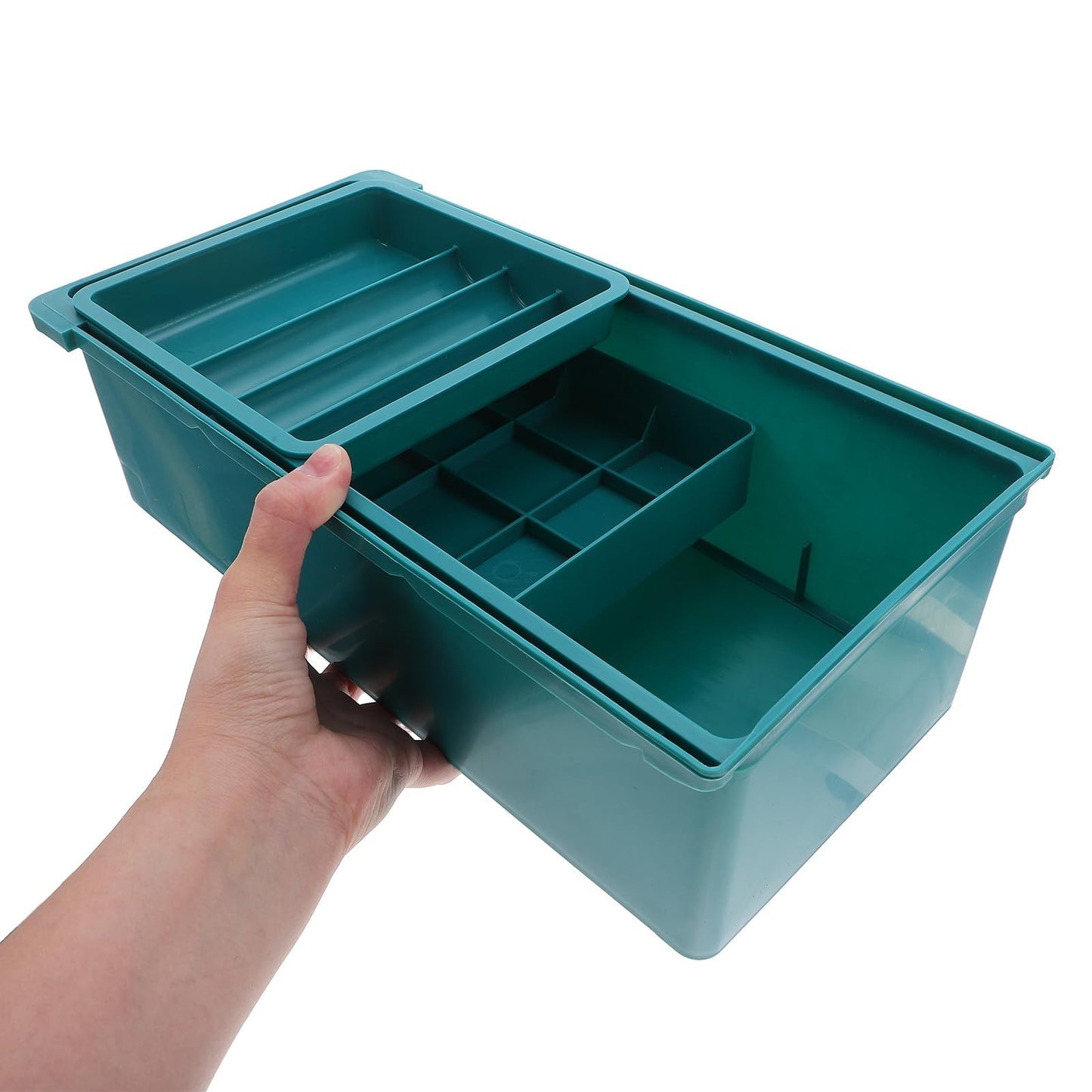 Sewing Organizer Under Desk Storage Drawer - 3-Tier Plastic Box for Craft & Offi5