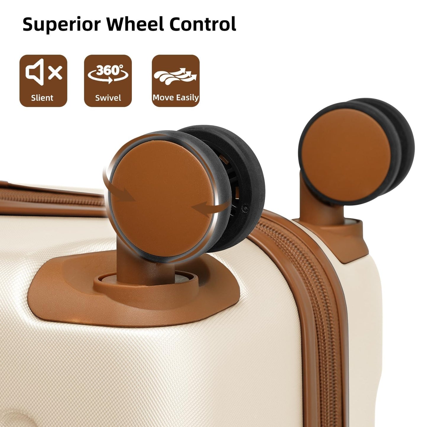 6-Piece Expandable Luggage Set with 360° Spinner Wheels, TSA Lock, Lightweight A7