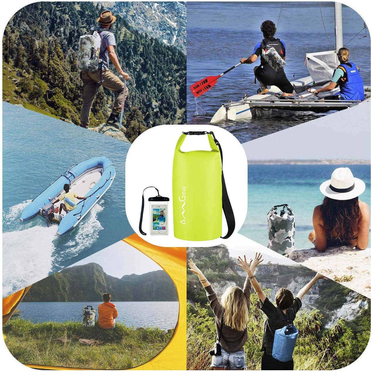 Waterproof Dry Bag Backpack 40L/30L/20L/10L/5L - Floating Sack for Kayaking & Ou4