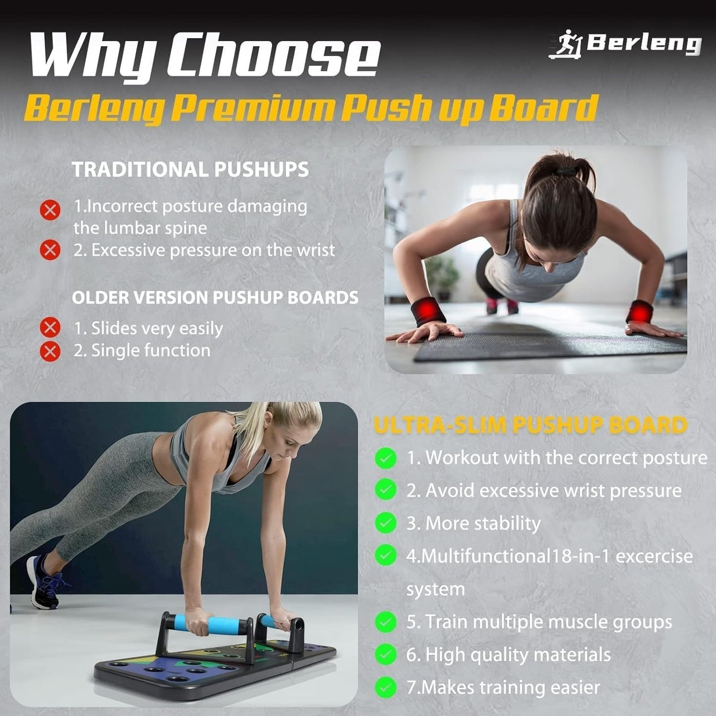 15 in 1 Multi Functional Push Up Board   Home Workout Equipment for Chest & Musc3
