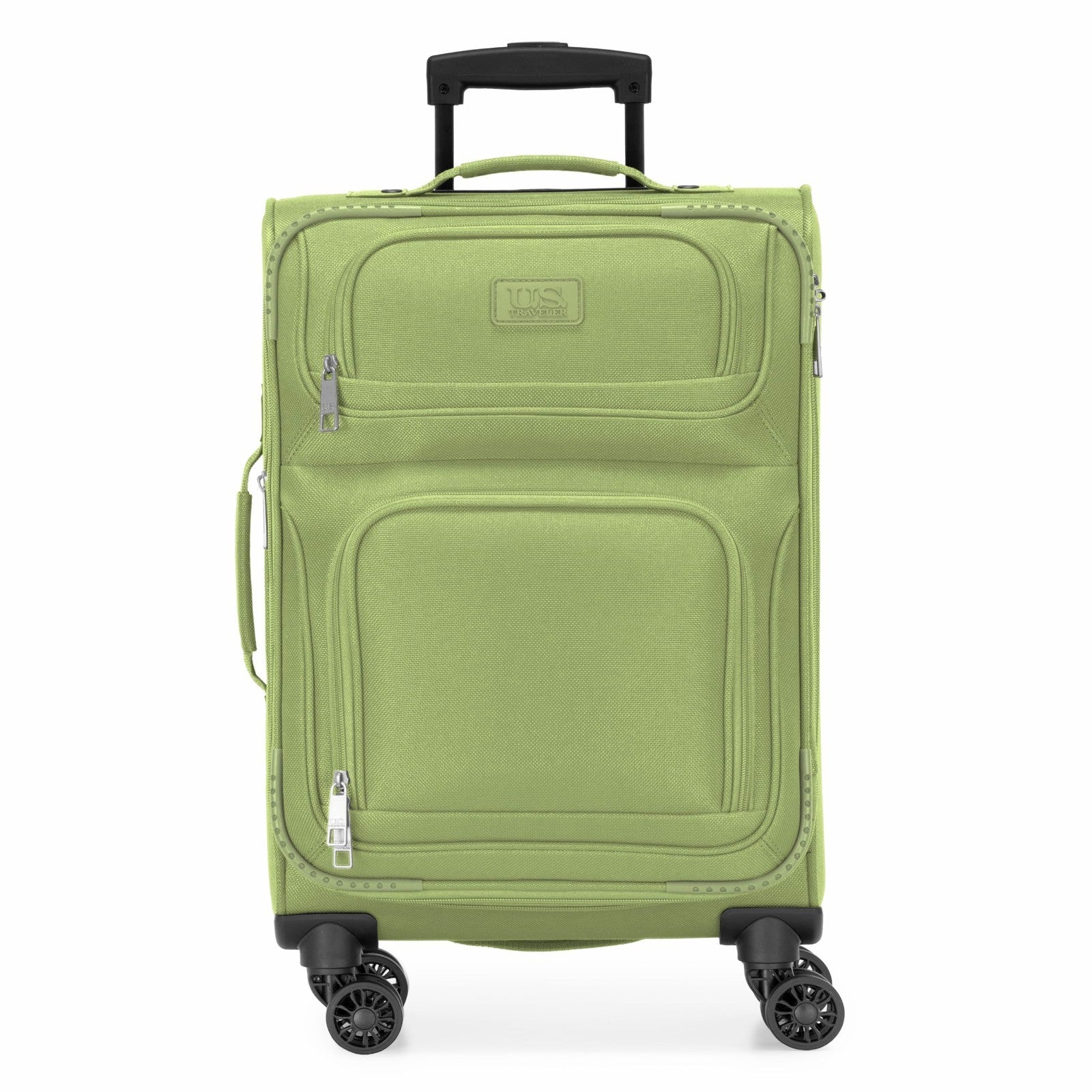 Lightweight Softside Rolling Carry-On Suitcase, 4-Wheel Travel Luggage, Green2