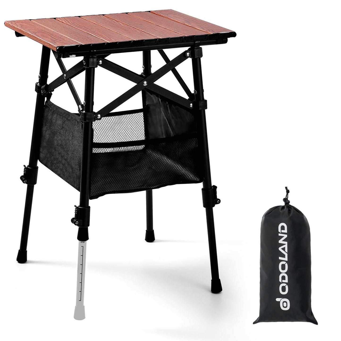 Compact Folding Camping Table with Adjustable Height, Portable Outdoor Picnic Ta1