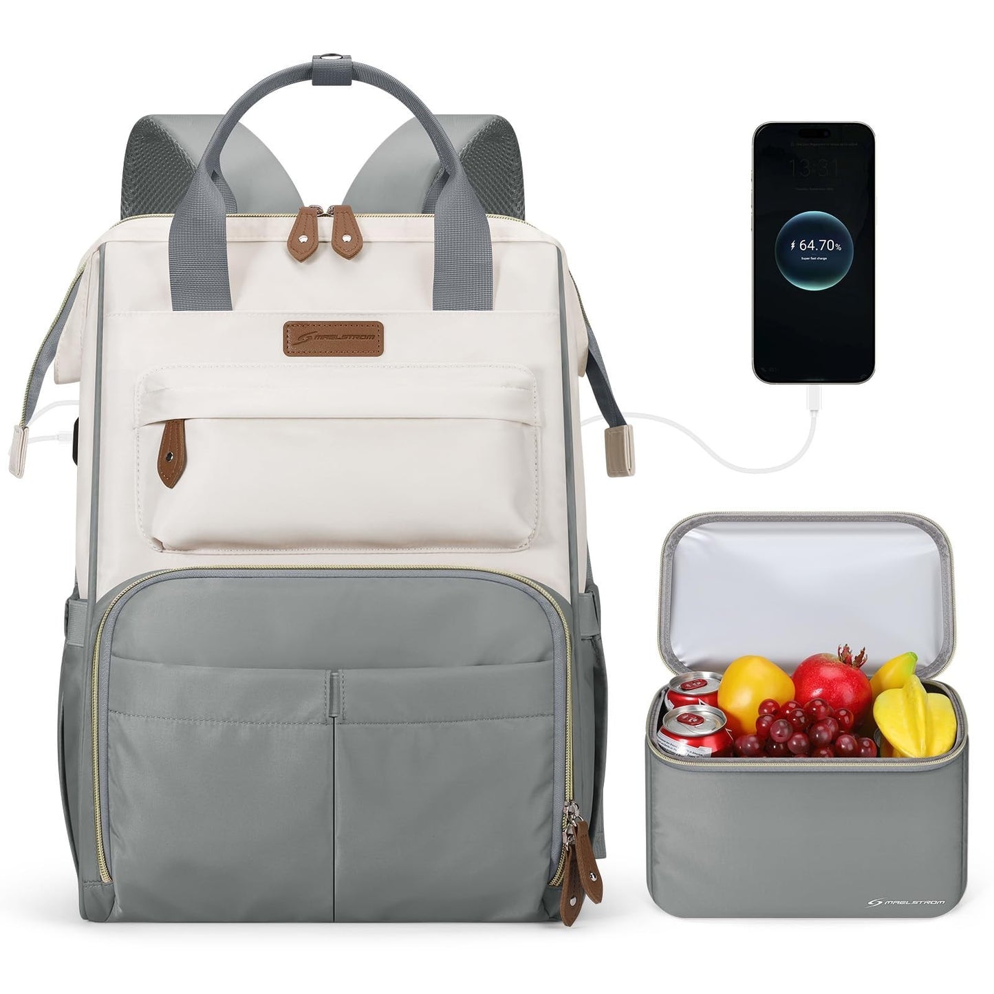 Travel Laptop Backpack for Men & Women, Fits 15.6-17.3" Laptops, Insulated Lunch2