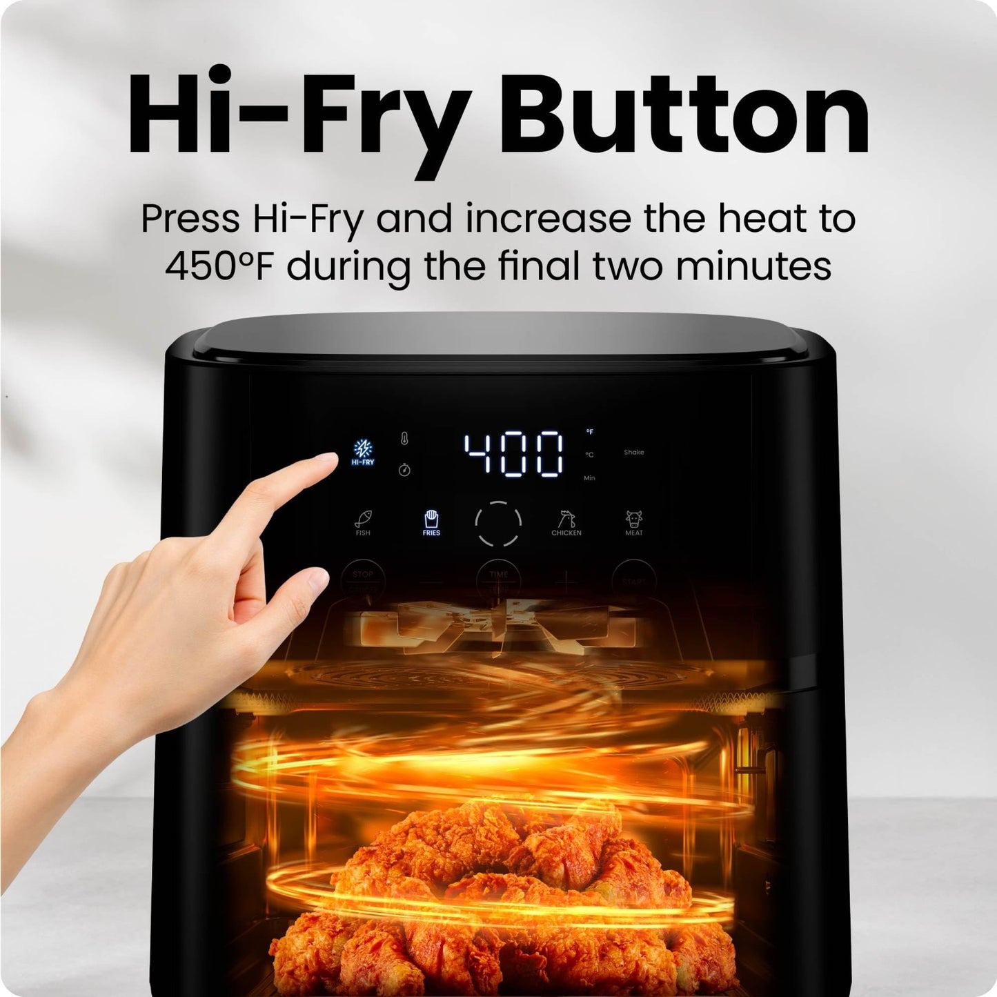 4QT Compact Air Fryer with Hi Fry Technology, Touch Controls & Easy View Window5