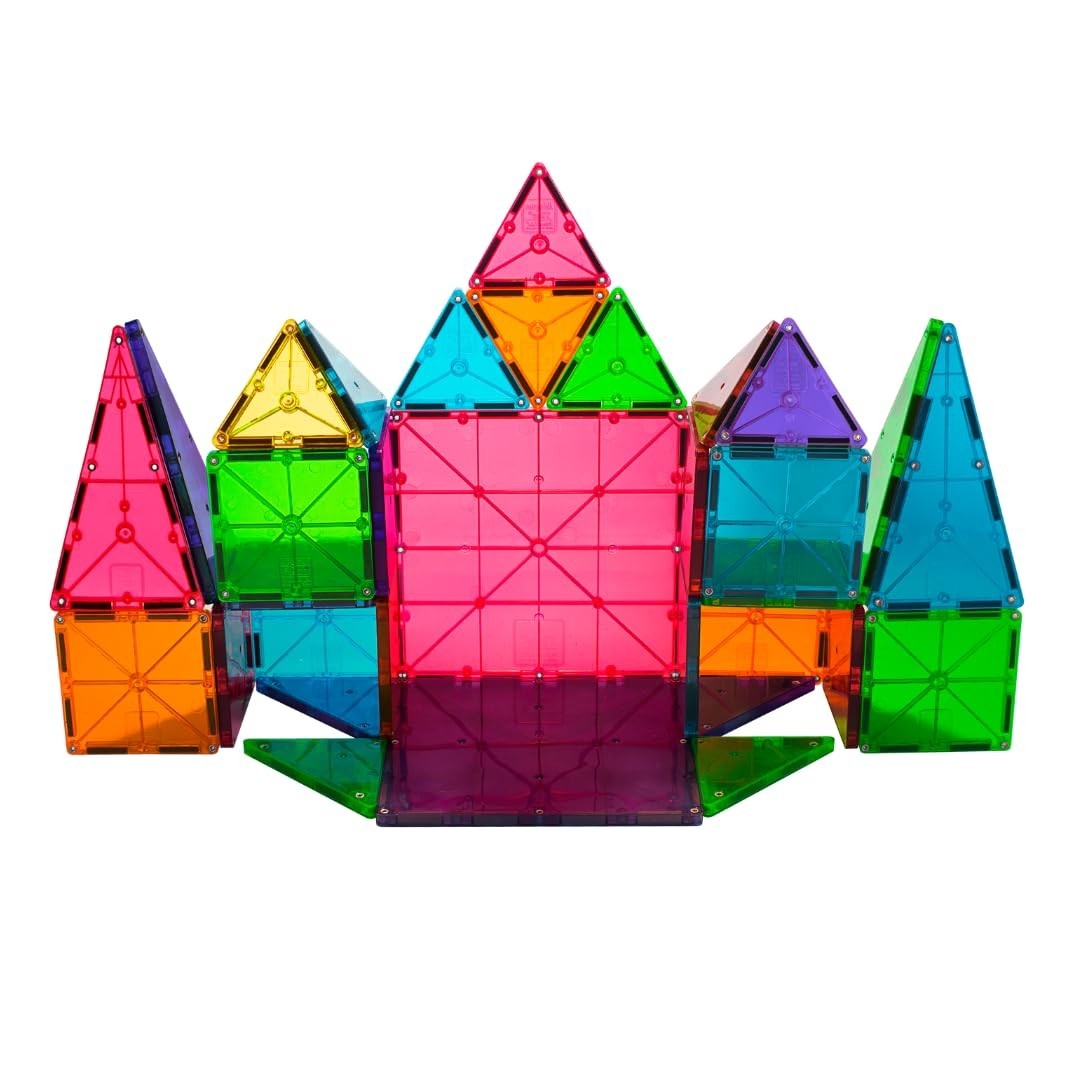 32 Piece Magnetic Building Blocks Set   Classic Construction Tiles for Kids6