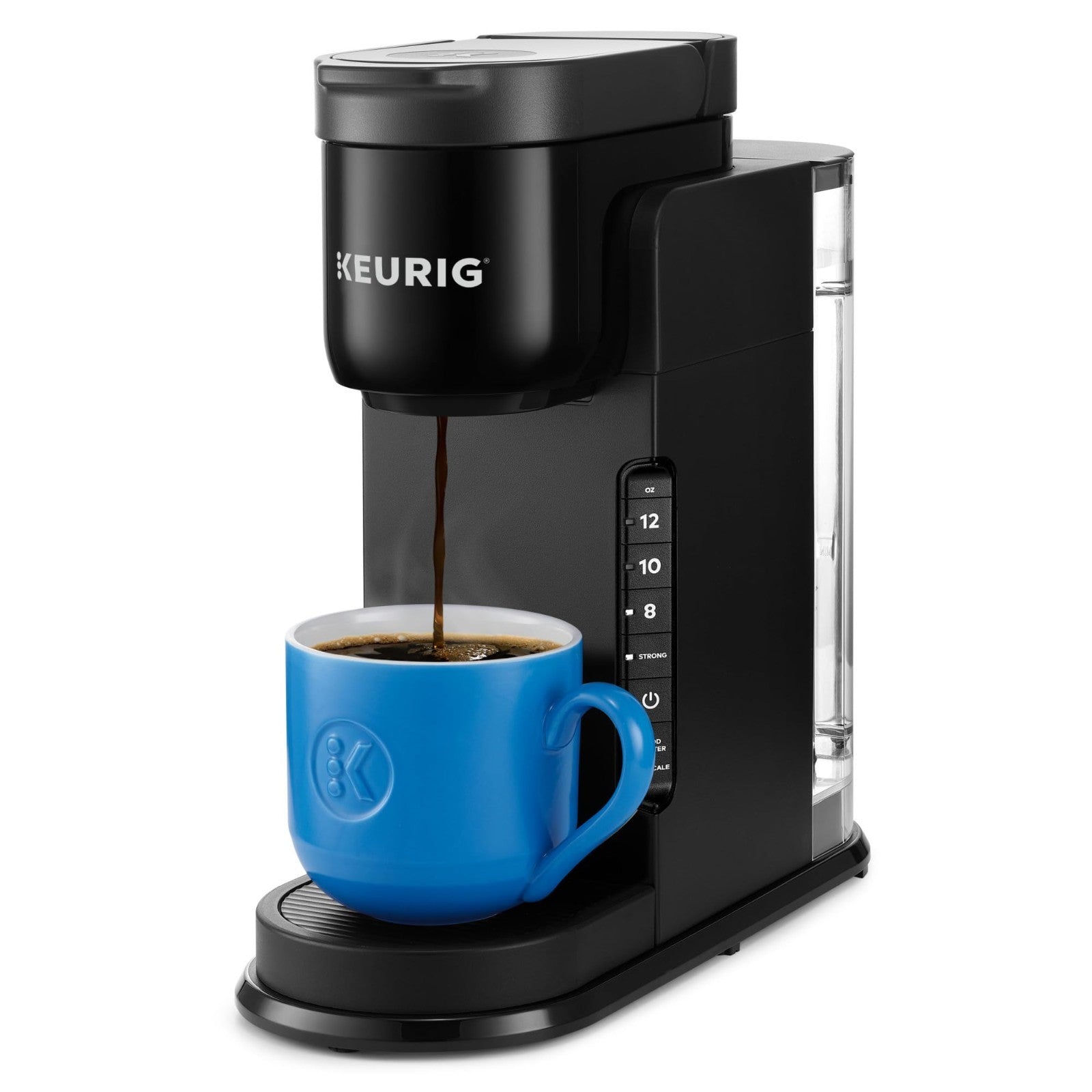 Single Serve Coffee Maker, 3 Brew Sizes, Strong Brew Button, 42oz Reservoir, Bla0