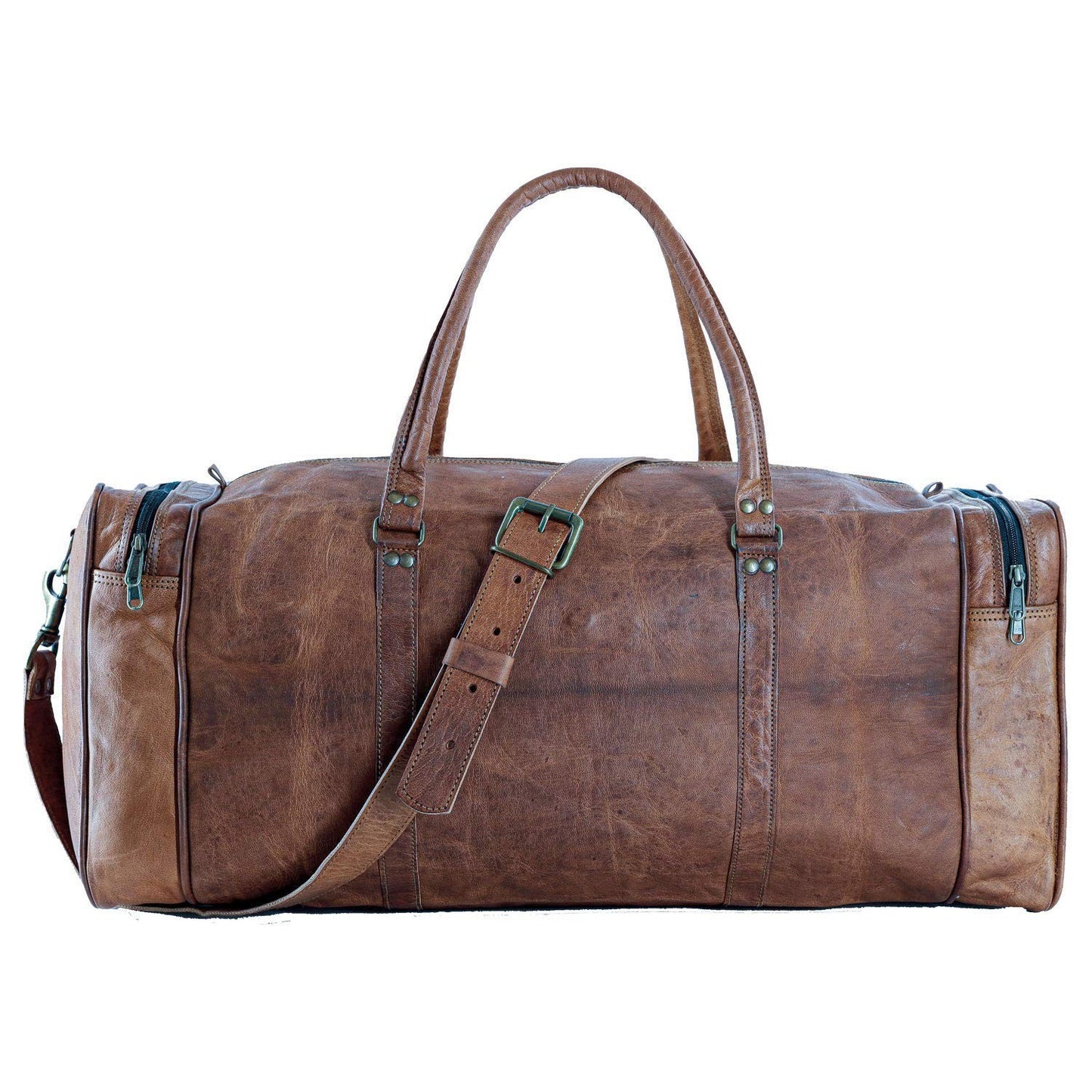 21 Inch Vintage Leather Duffle Bag - Travel, Gym, Sports, Overnight, Weekend Use6