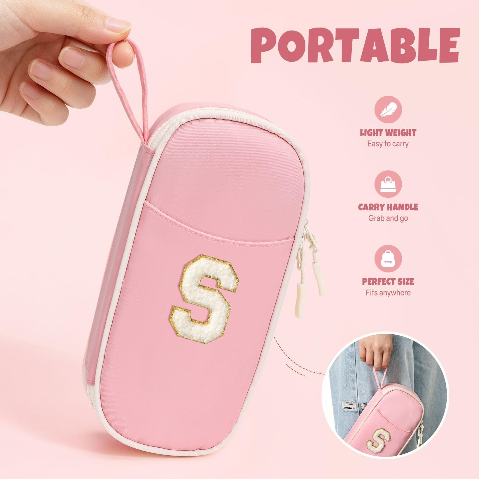 Kawaii Big Capacity Pencil Case, Personalized Zipper Pouch, Cute Stationery Orga6