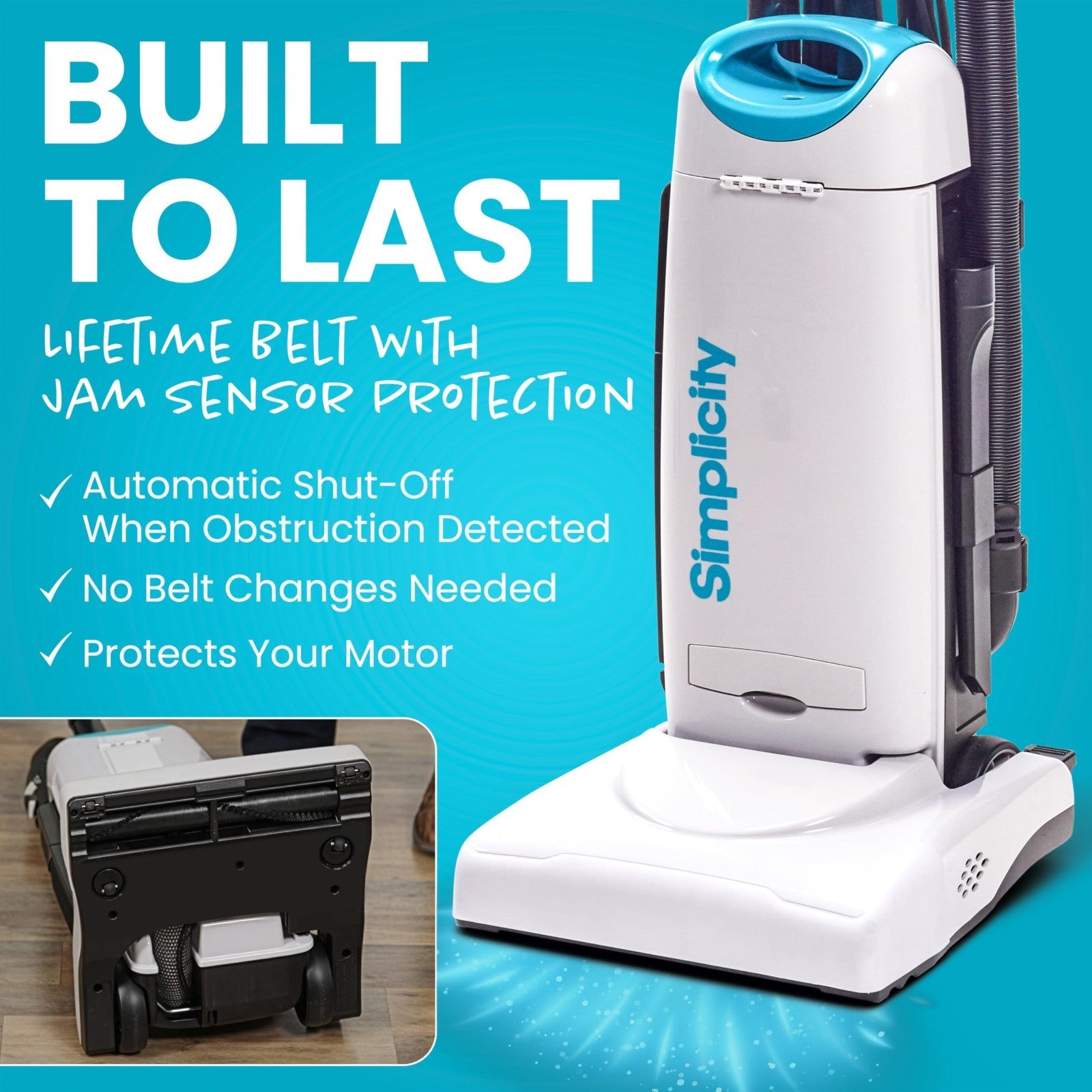 Allergy Upright Vacuum Cleaner - Multi-Surface, HEPA Filter, Pet Hair Pickup, Ba2