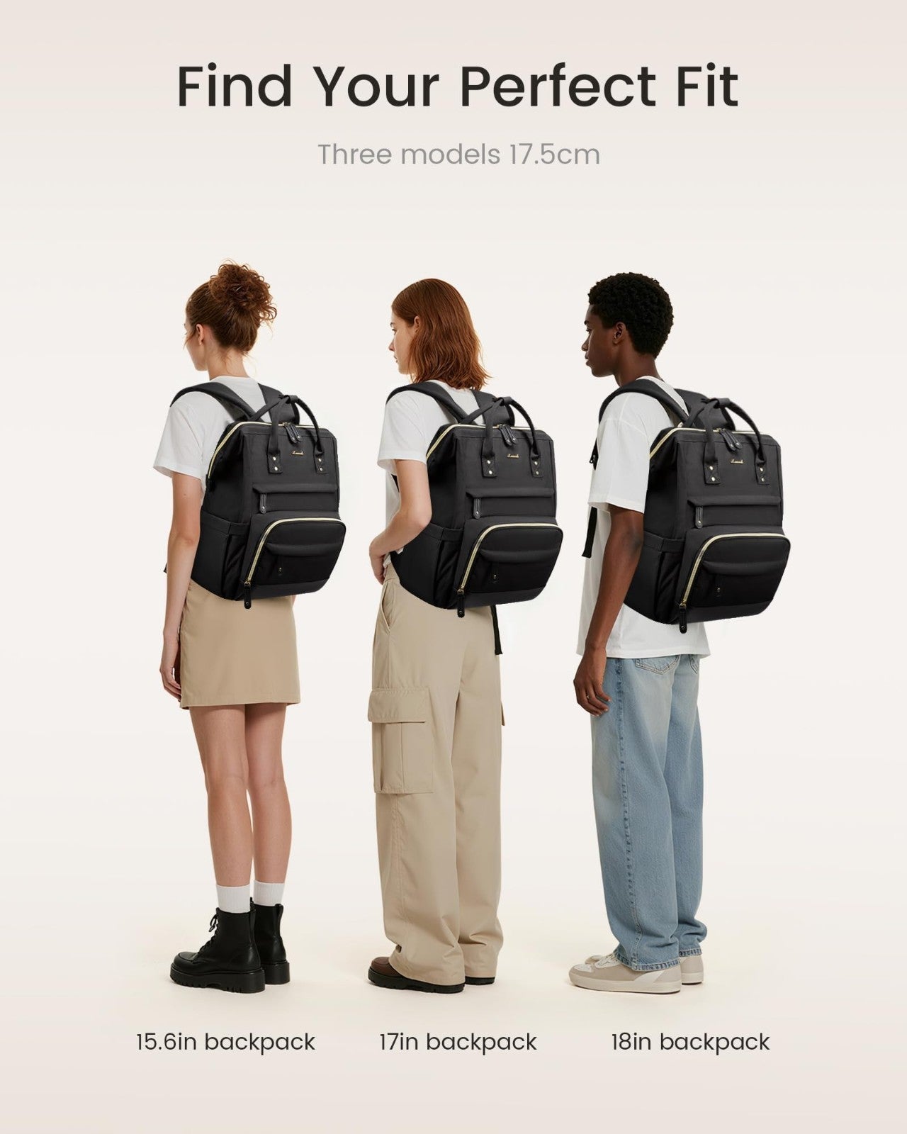 Stylish 15.6" Laptop Backpack for Women, Waterproof Business & Travel Bag, Large4