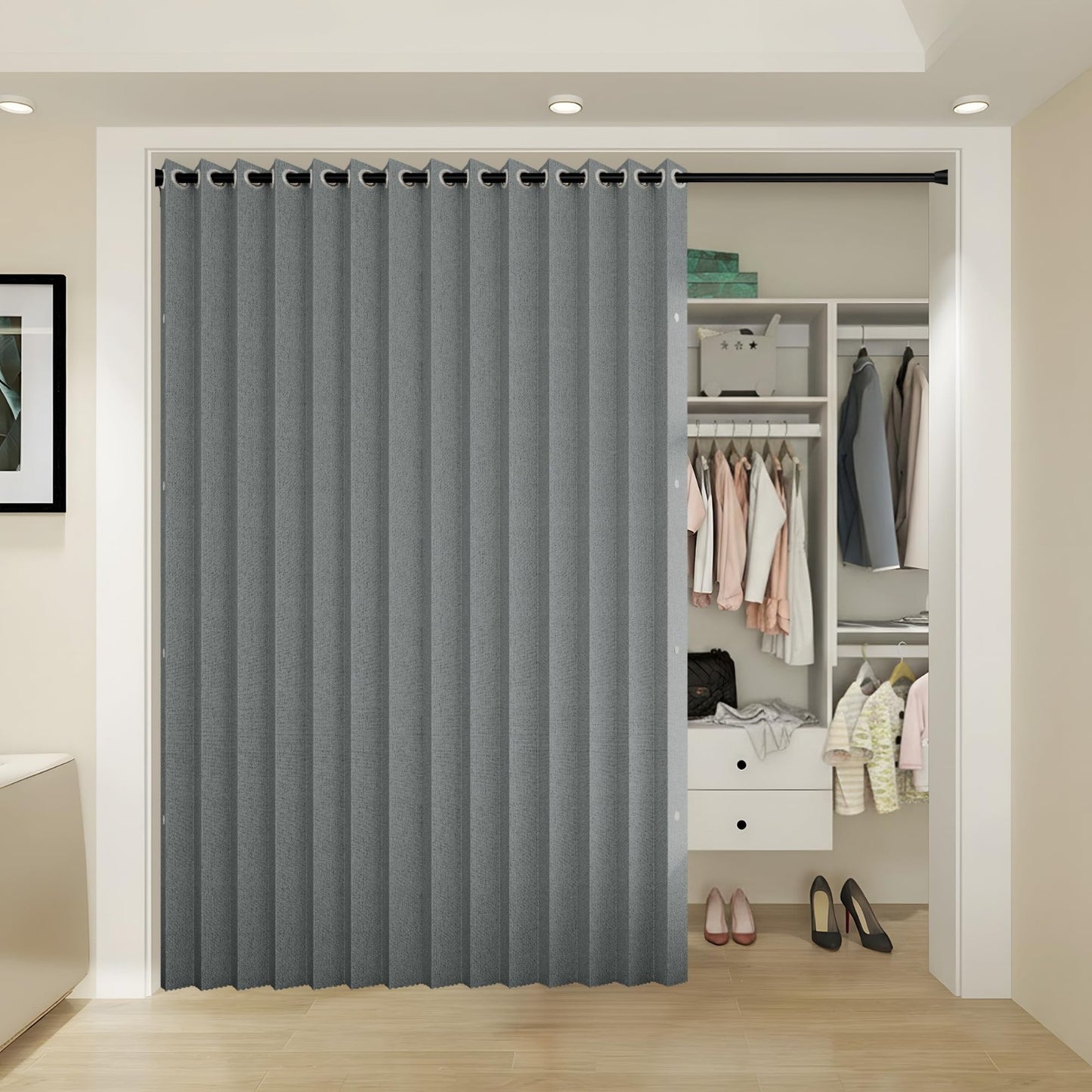 Vertical Shades & Blinds, Room Divider Curtain for Sliding Doors, 1 Panel 100x968