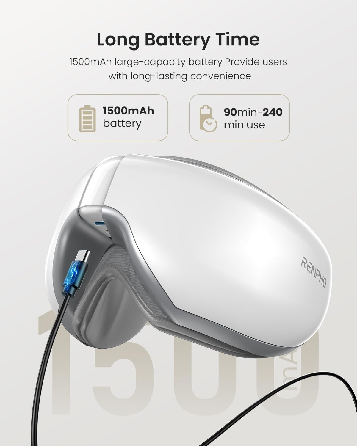 Heated Eye Massager with Voice Control | Vibration Relief for Tension, Strain &6