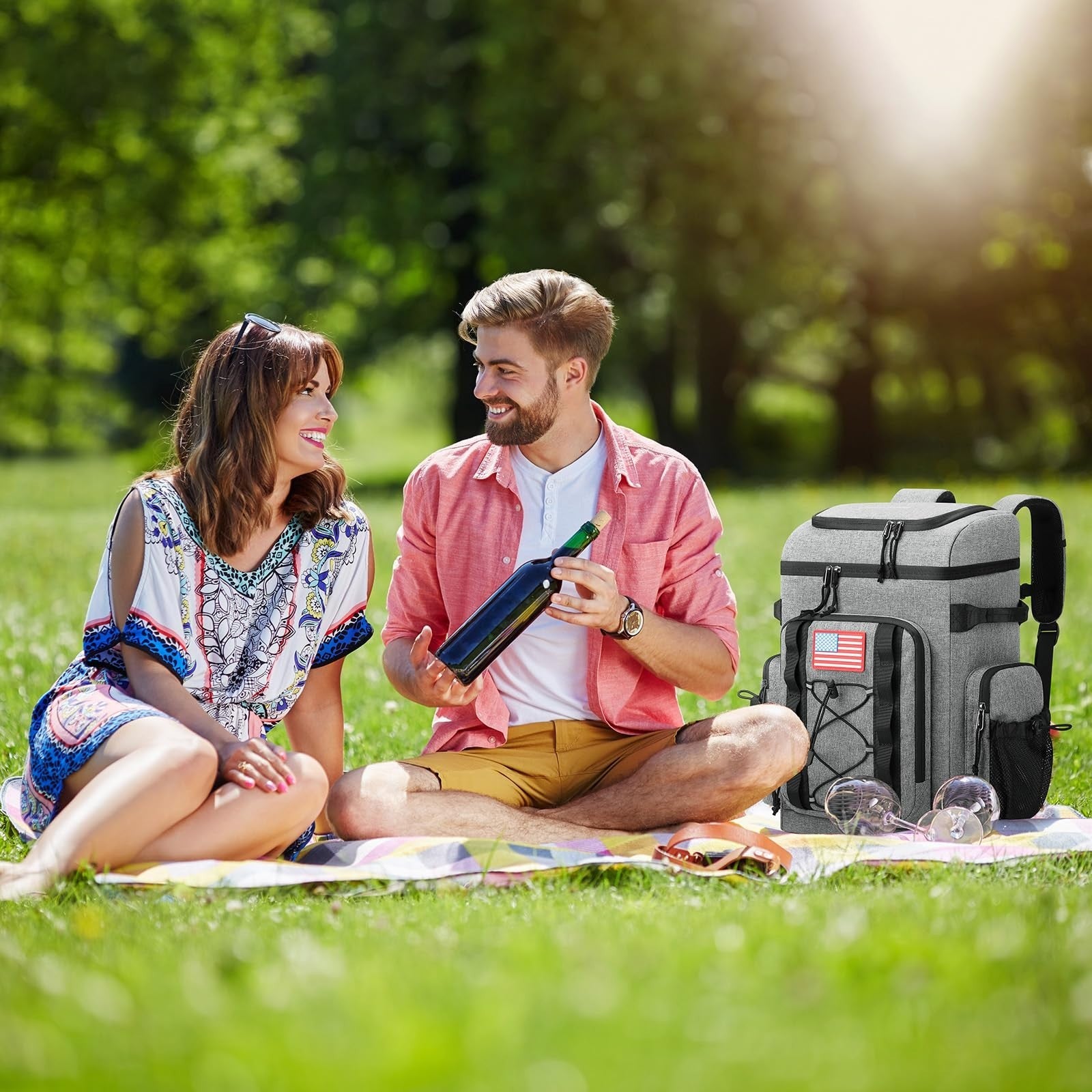Insulated Backpack Cooler - 35/50 Can, Leakproof Soft Bag, Keeps Food Cold 16H,7
