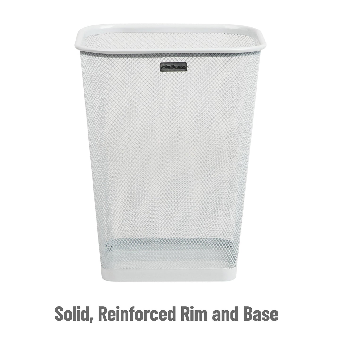 Set of 2 White Mesh Trash Cans, 5 Gallon Capacity, Stylish & Durable Design3
