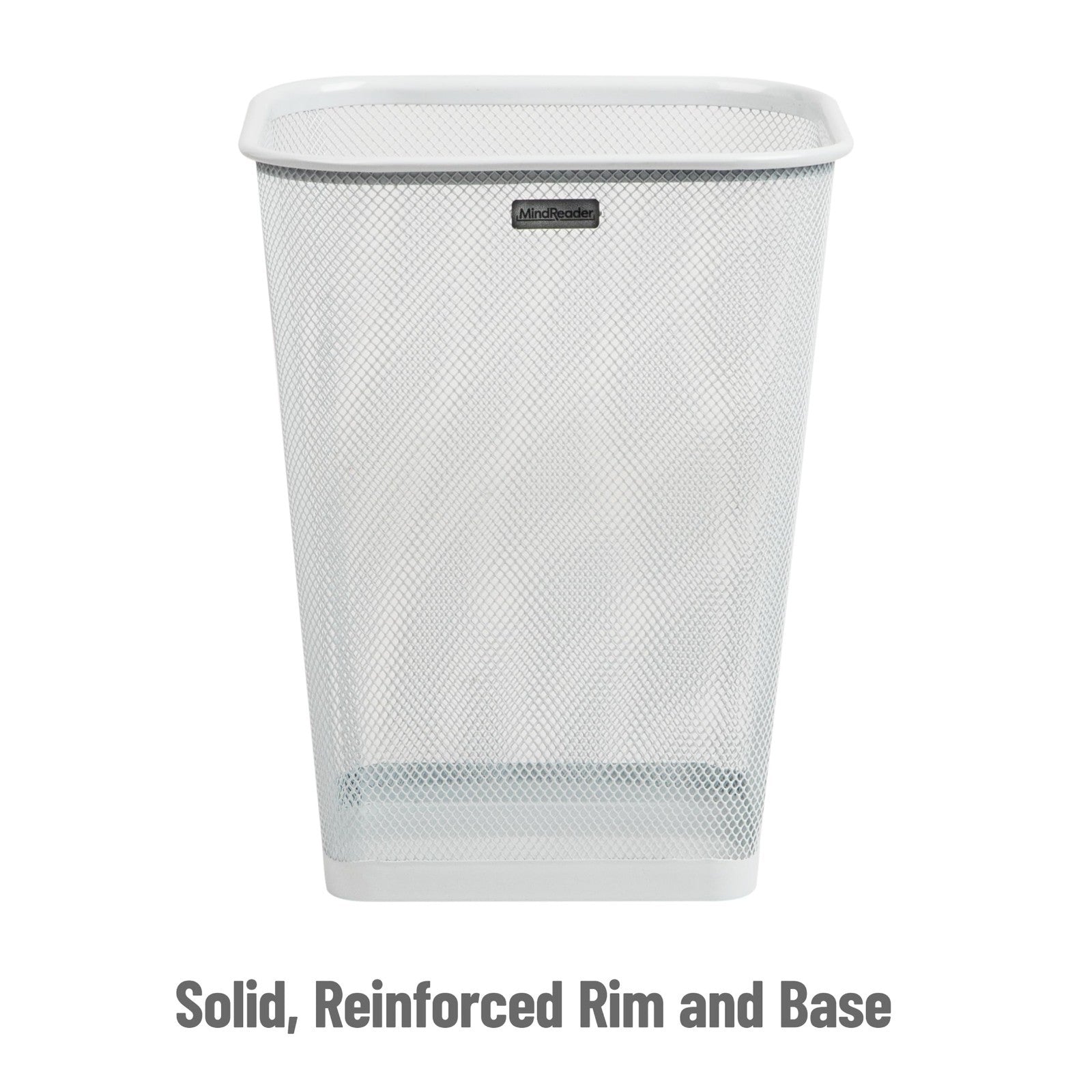 Set of 2 White Mesh Trash Cans, 5 Gallon Capacity, Stylish & Durable Design3