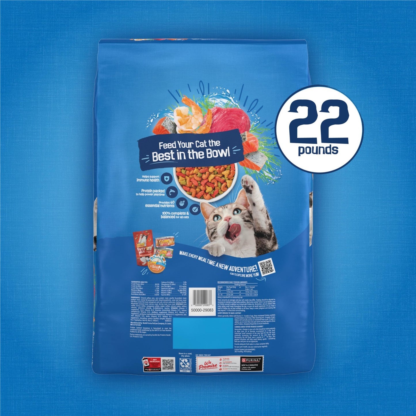 Seafood Sensations Dry Cat Food   Salmon, Tuna & Shrimp Flavors   22 lb Bag6