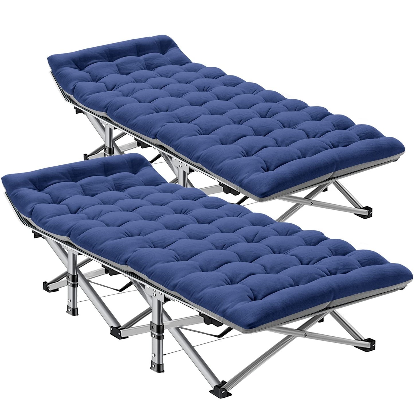 Folding Camping Cot for Adults   28" Wide Heavy Duty Bed, 800 lbs Capacity, 2 Pa1