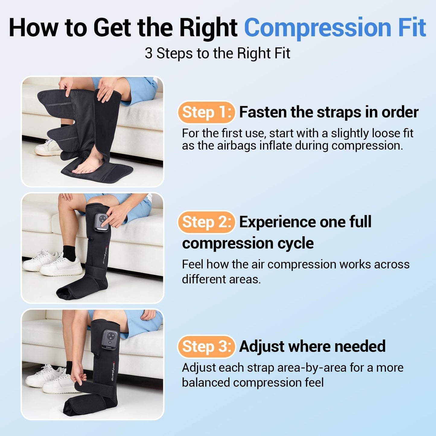 Portable Cordless Leg Massager for Circulation & Pain Relief - Foot & Calf Compr5