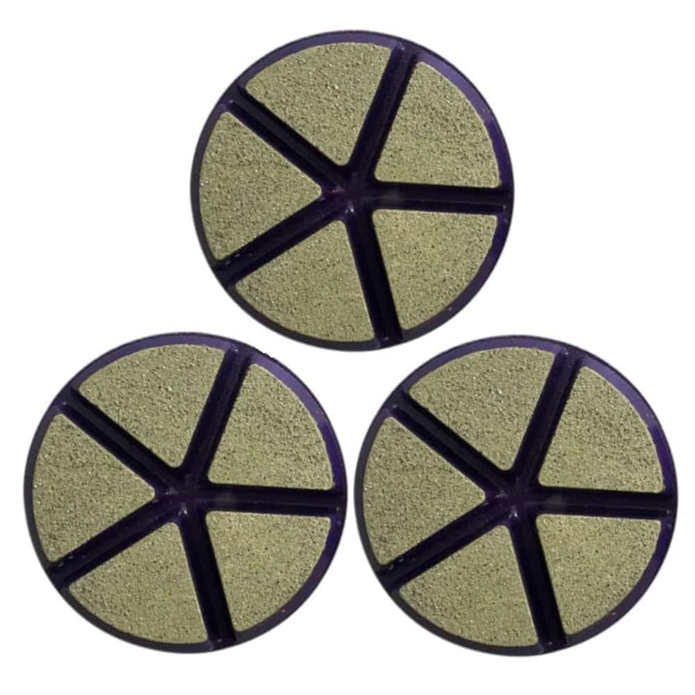 3" Ceramic Diamond Polishing Pads - #30 Grit, Wet/Dry, Fast Scratch Removal, 3-P1