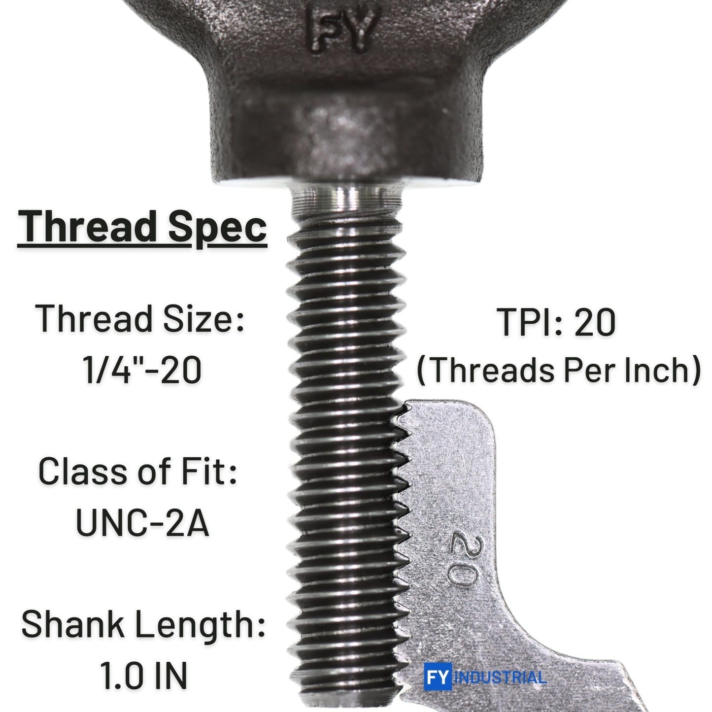 5 Pcs Heavy-Duty Lifting Shoulder Eye Bolts 1/4"-20 X 1" for Secure Rigging4