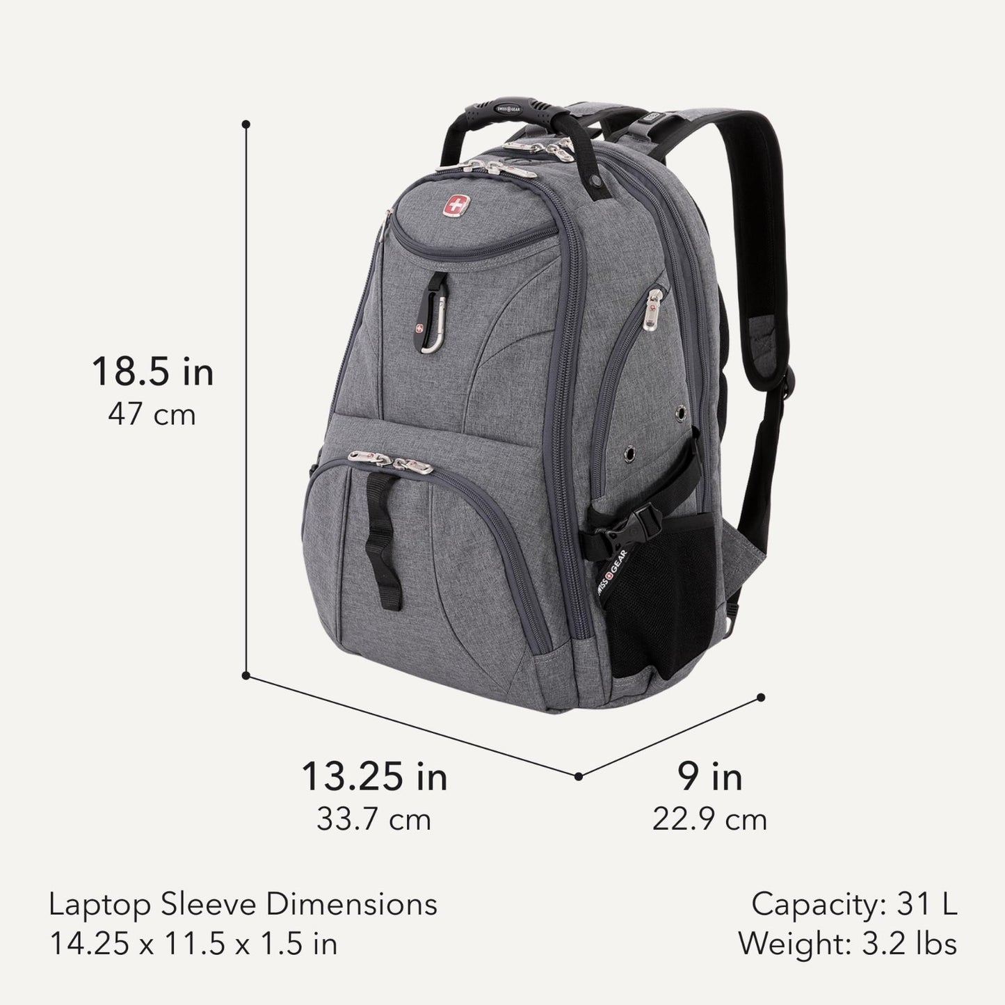 17 Inch Laptop Backpack, TSA Friendly Lay Flat Design, RFID Protection, Tablet P2