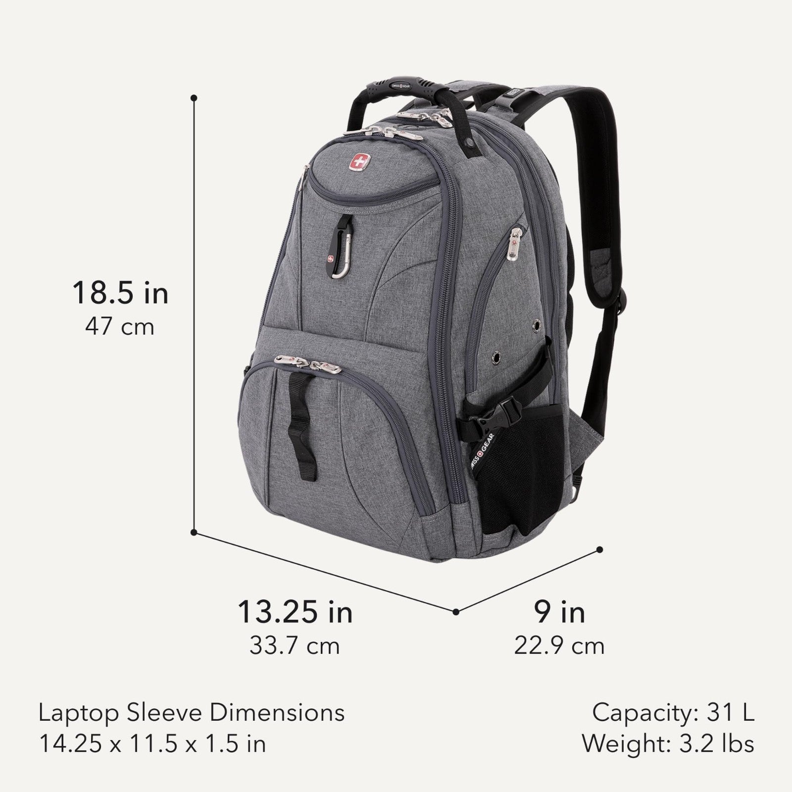 17 Inch Laptop Backpack, TSA Friendly Lay Flat Design, RFID Protection, Tablet P2