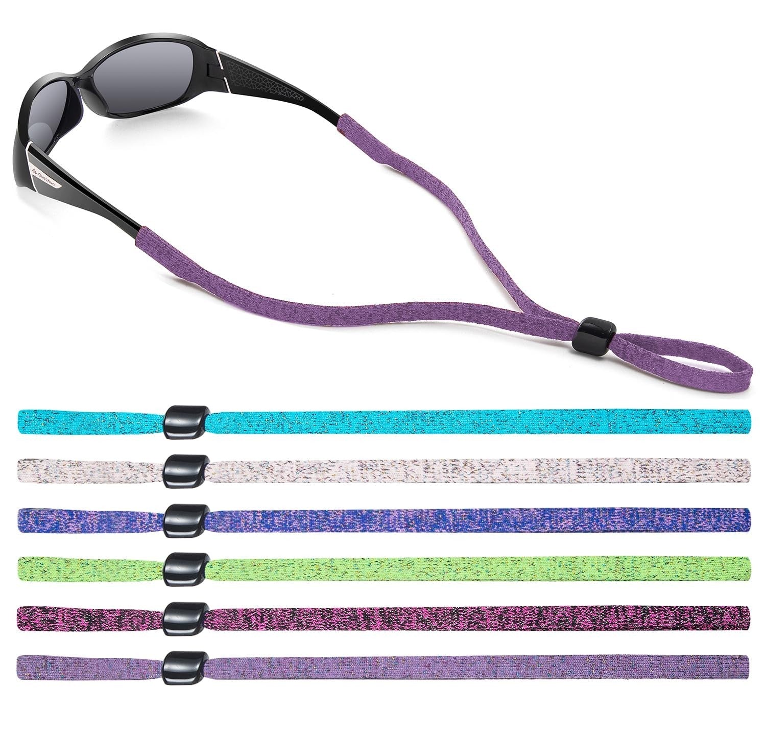 6-Pack Universal Eyeglass Straps - Eyewear Retainer Cord for Reading, Sports & S1