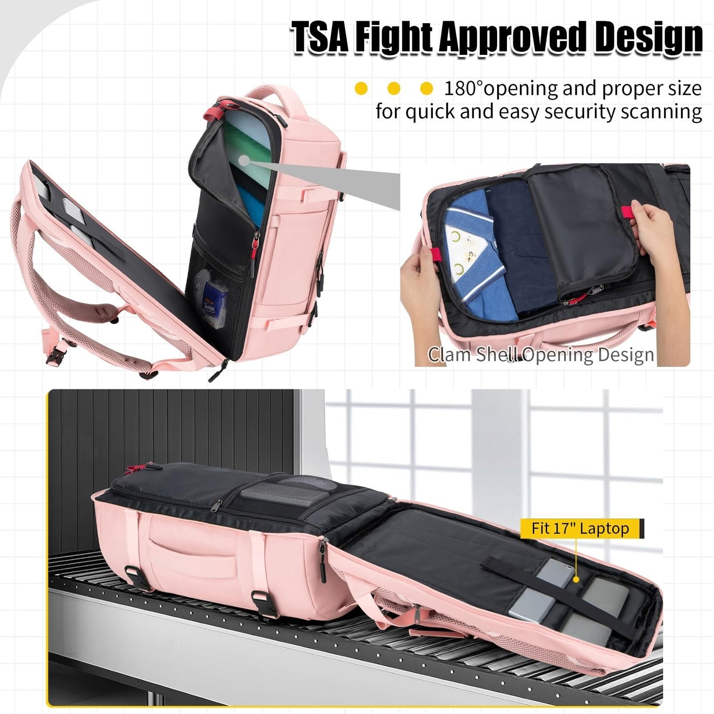 42L Travel Backpack with Packing Cubes, TSA Approved Carry-On, Water-Resistant,4
