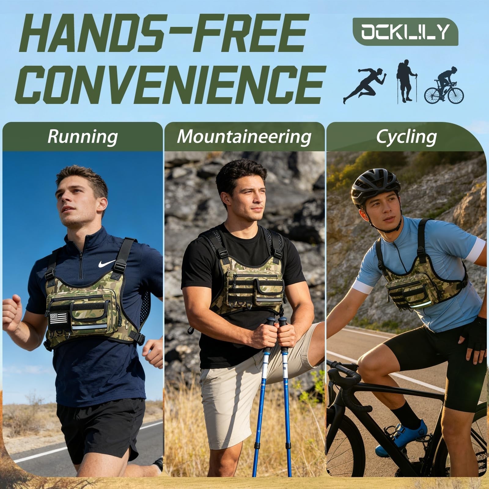 Optimized eBay Title:  "Unisex Chest Bag for Outdoor Sports - Running, Cycling,4