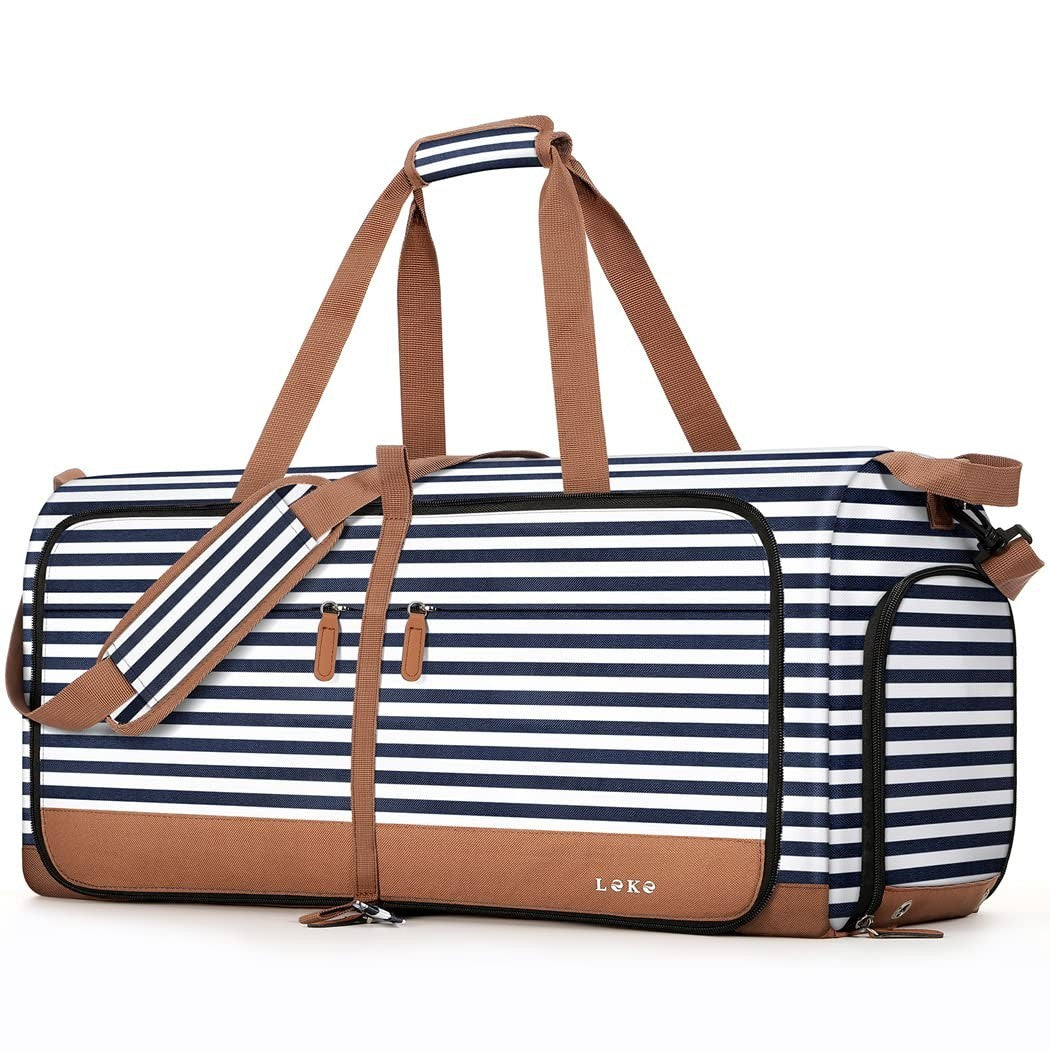 Large 80L Foldable Travel Duffle Bag for Women - Weekend, Hospital, Shoes Compar1