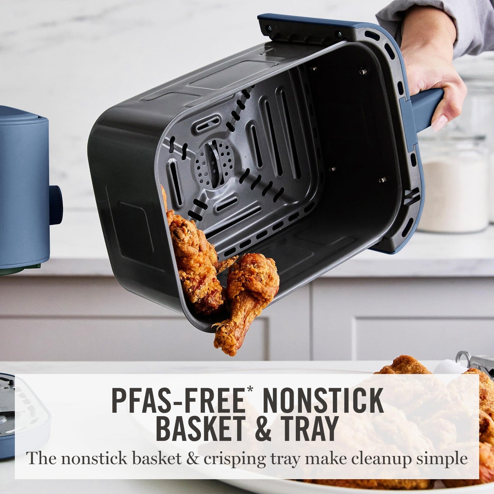 6QT Air Fryer, 6-in-1 Multi-Cooker, Bake, Broil, Roast, Dehydrate, Non-Stick Bas8