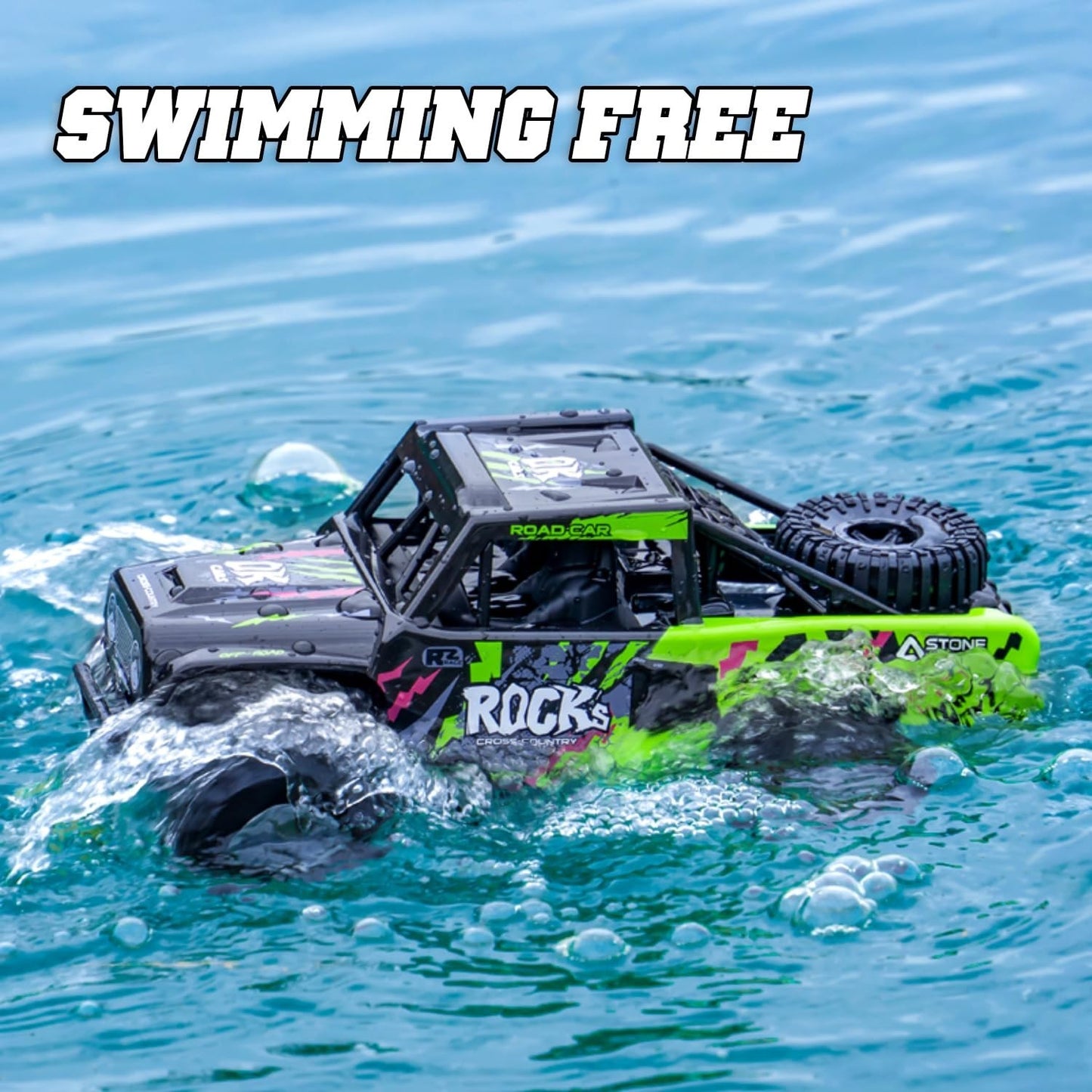 Amphibious Remote Control Car - Waterproof All Terrain RC Truck, 50+ Min Playtim2