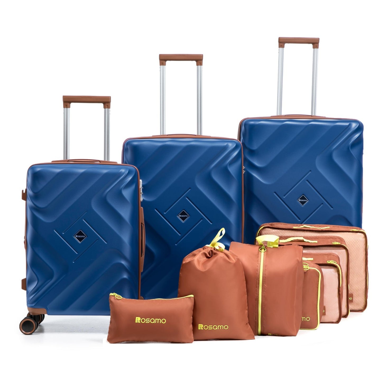 10-Piece Expandable Luggage Set - Airline Approved Carry-On Suitcase, Hard Case,1