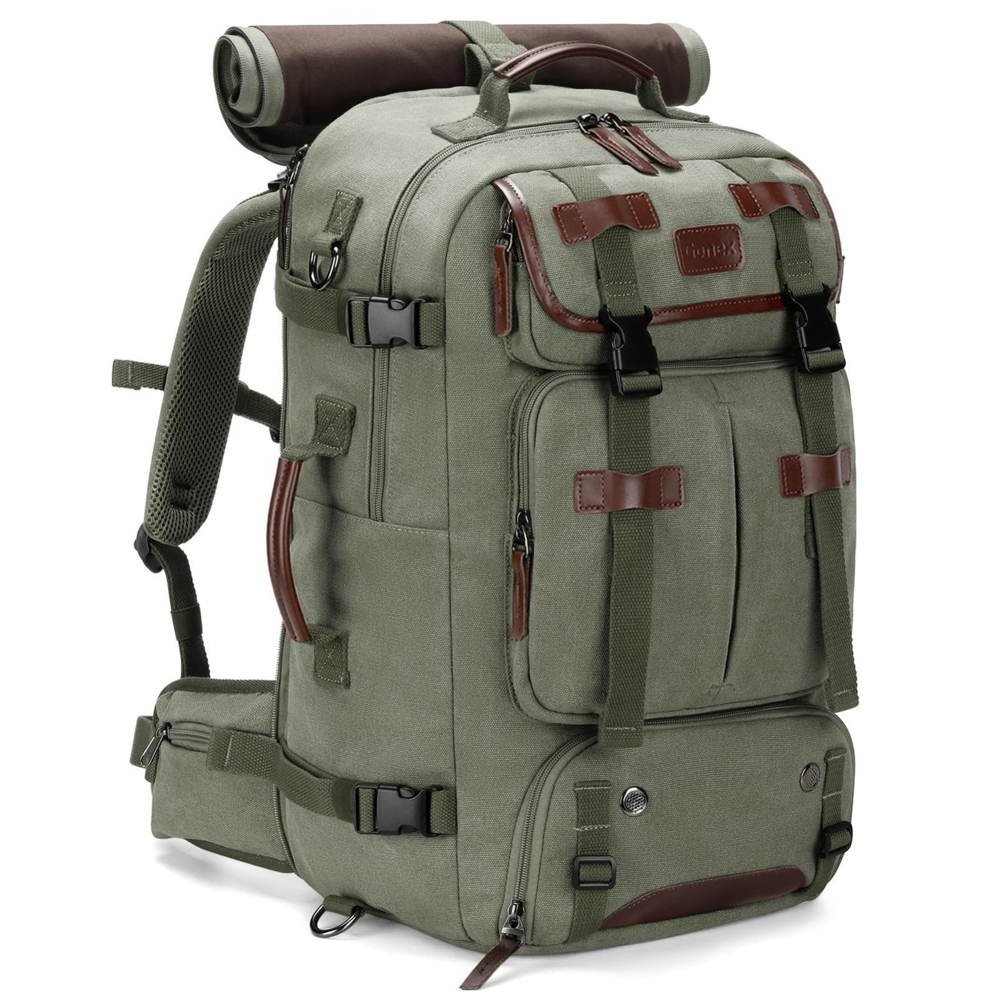 40L Convertible Laptop Backpack, Airline Approved, Stylish Green, Versatile Trav1