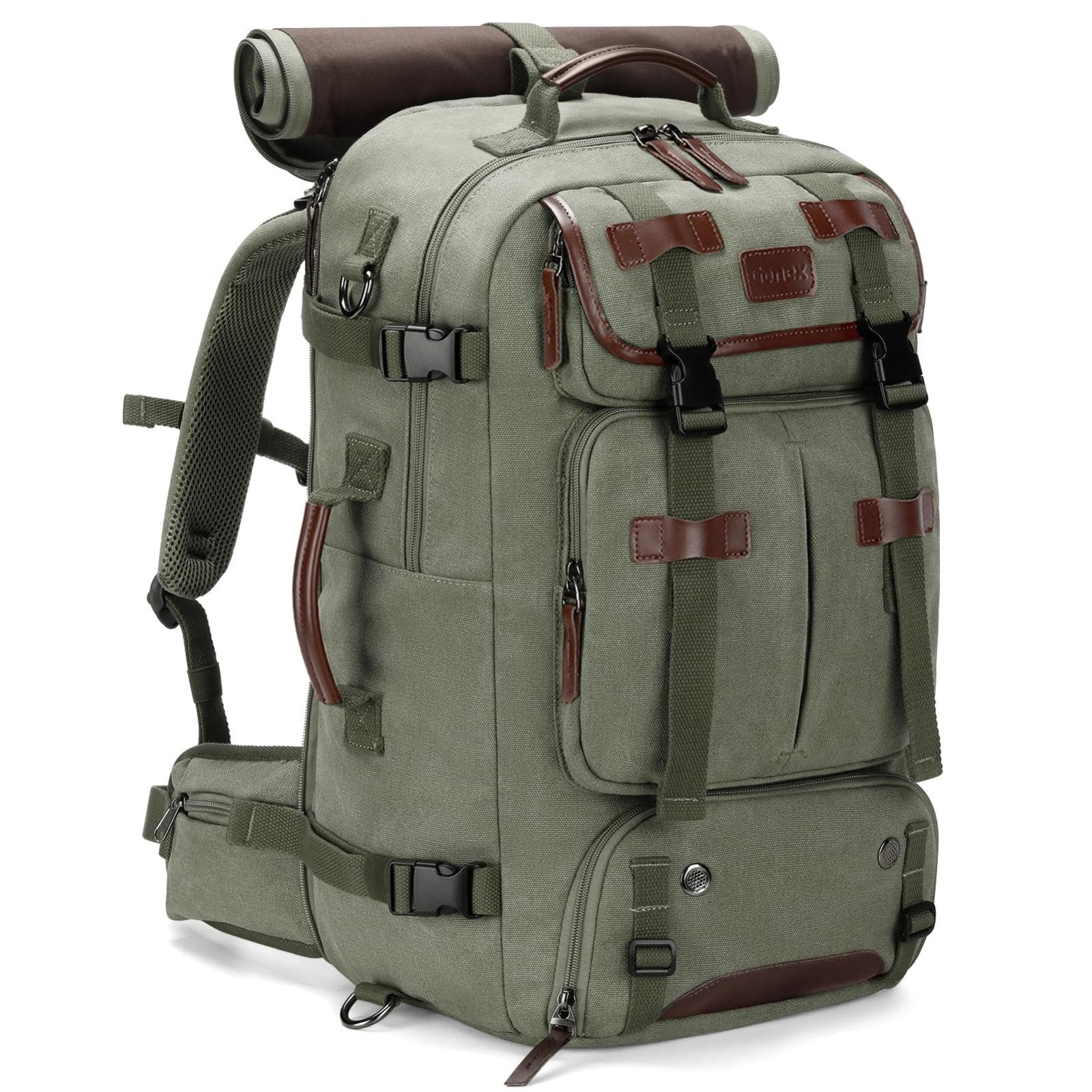 40L Convertible Laptop Backpack, Airline Approved, Stylish Green, Versatile Trav1