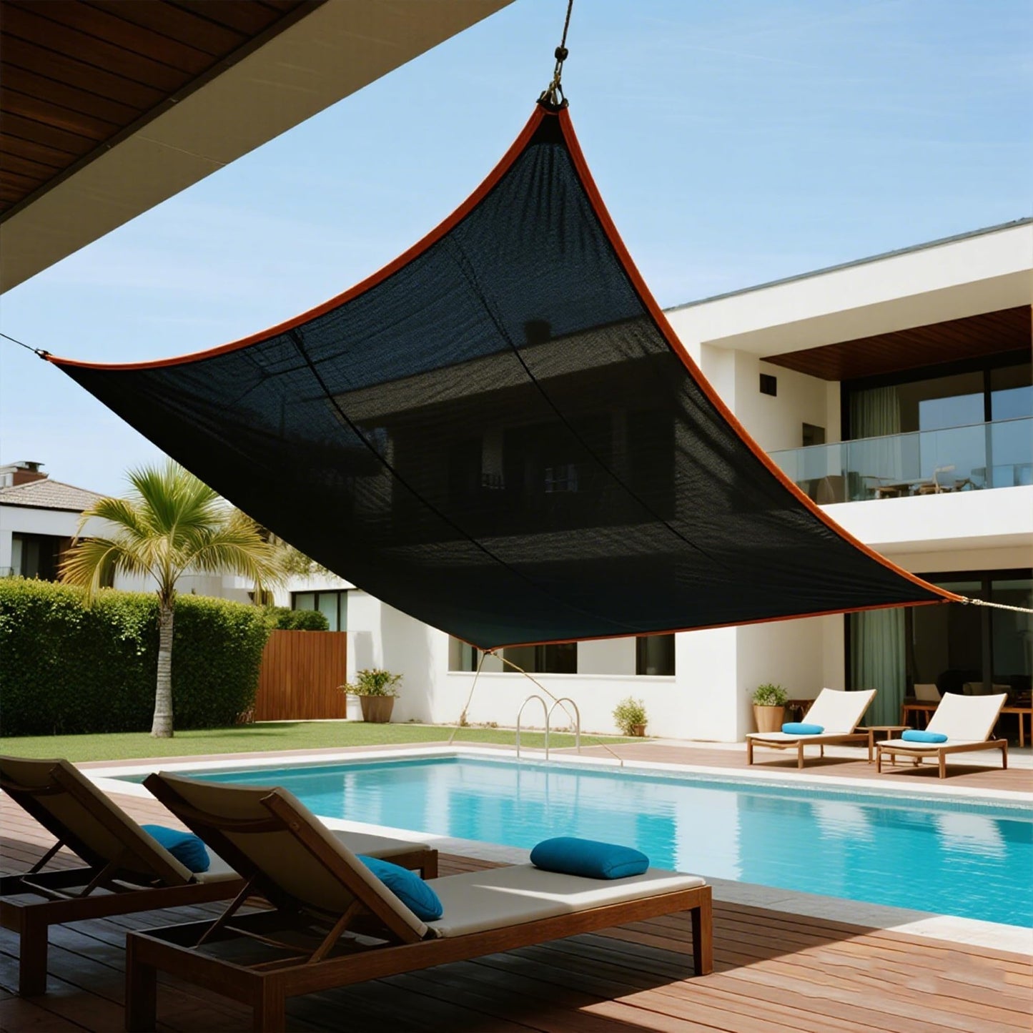 30x30 FT Black Shade Cloth - 40% Sun Shade Mesh for Greenhouse, Garden, Patio &2