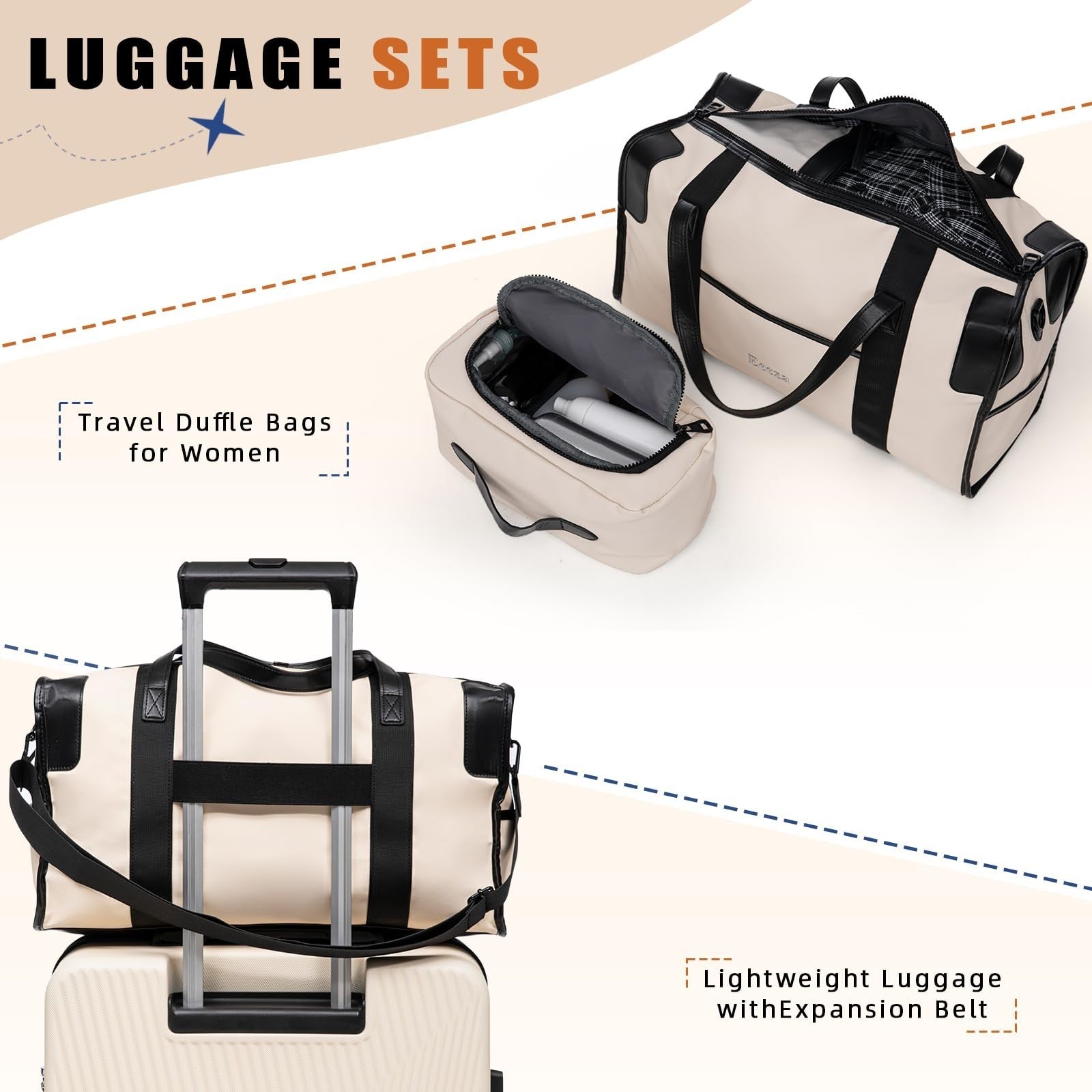 5-Piece Hardshell Luggage Set with TSA Lock, Spinner Wheels, Water-Repellent, Er6
