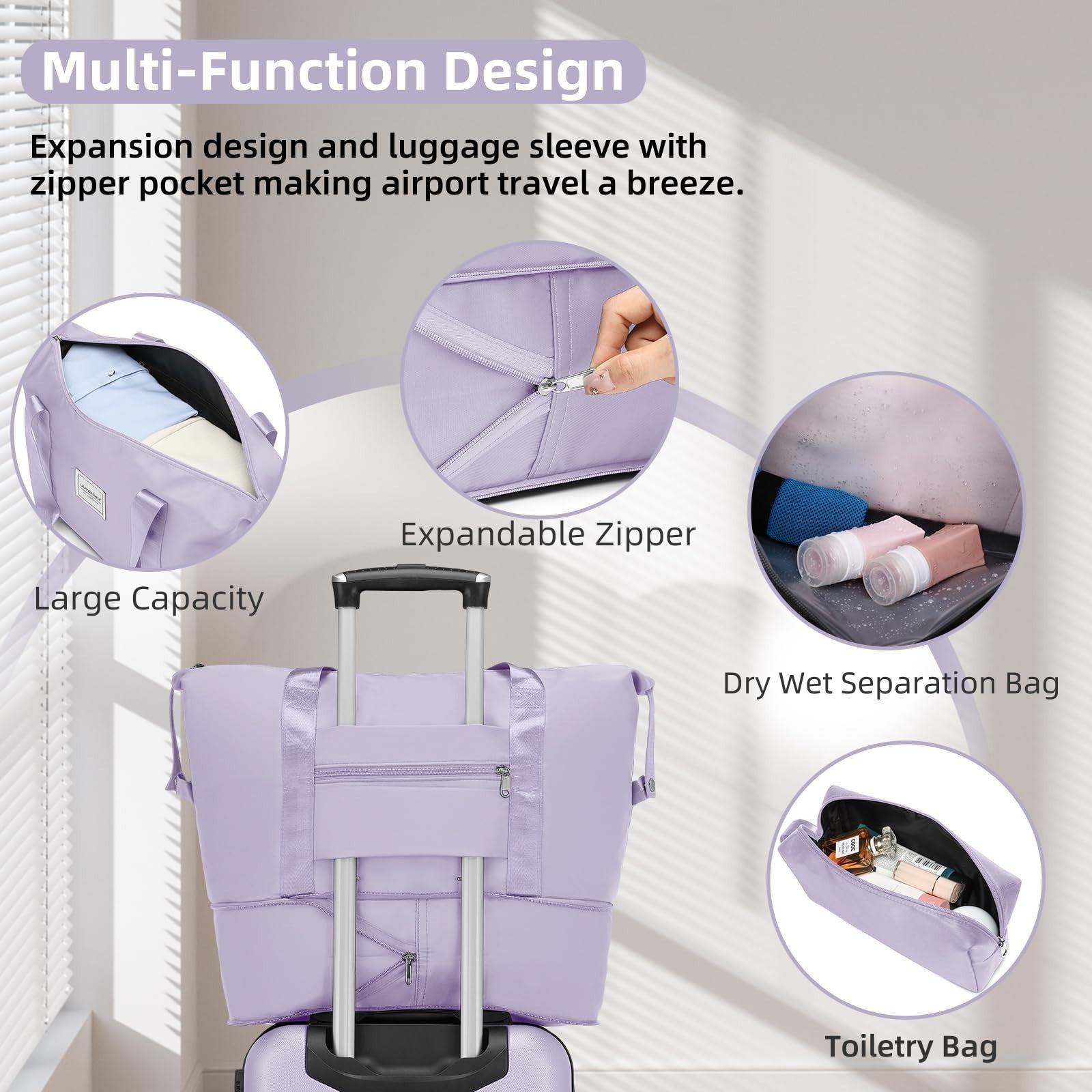 6-Piece Expandable Luggage Set, Hardside Suitcases with 360° Spinner Wheels, TSA5